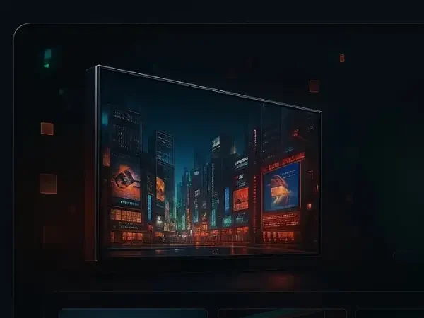 Digital Innovation SMD high-resolution LED screen in Pakistan displaying vibrant cityscape at night